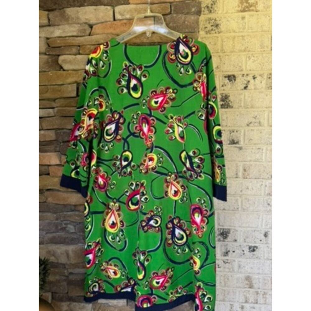 Buckhead Betties Peacock Shift Dress-Size XL - Picture 6 of 7